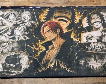 Tapete de Jogo Shanks Micro Velvet | Tapete de Mesa para Jogos de Anime One Piece, Superfície para Colecionadores