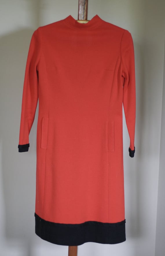 Vintage Orange and Black Dress Francesca for Damon - Etsy