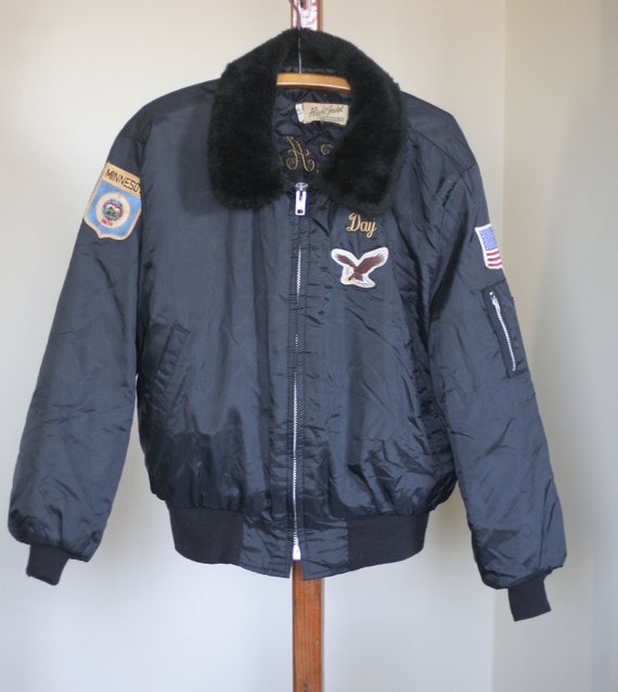 vintage mens nylon flight jacket - image 2