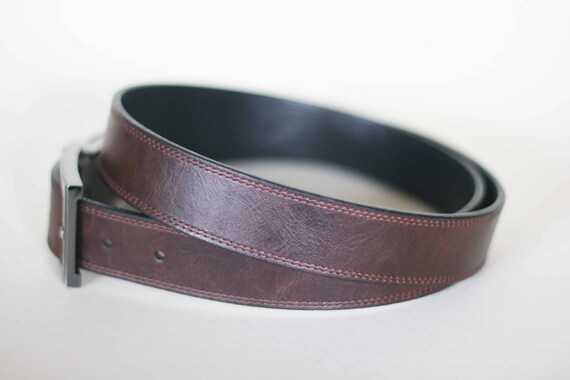 vintage claiborne brown leather belt size 44 - image 2