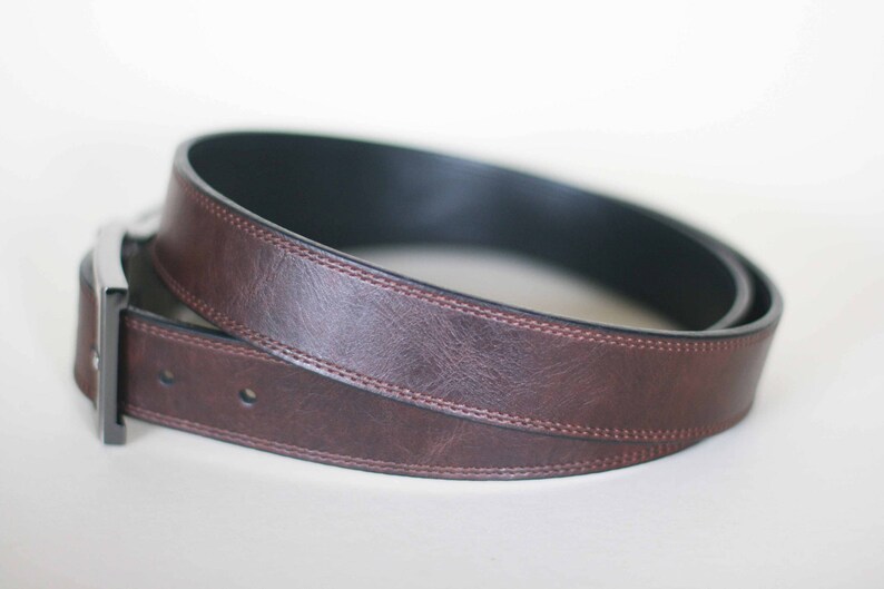 vintage claiborne brown leather belt size 44