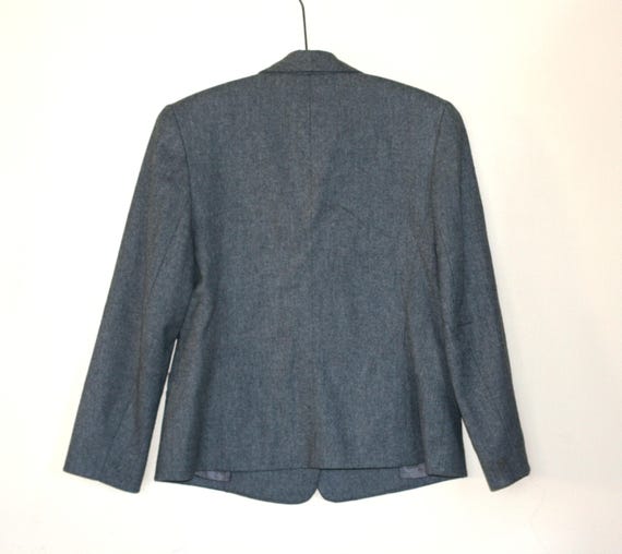 vintage Pendleton Gray Flannel Wool Double Breast… - image 7