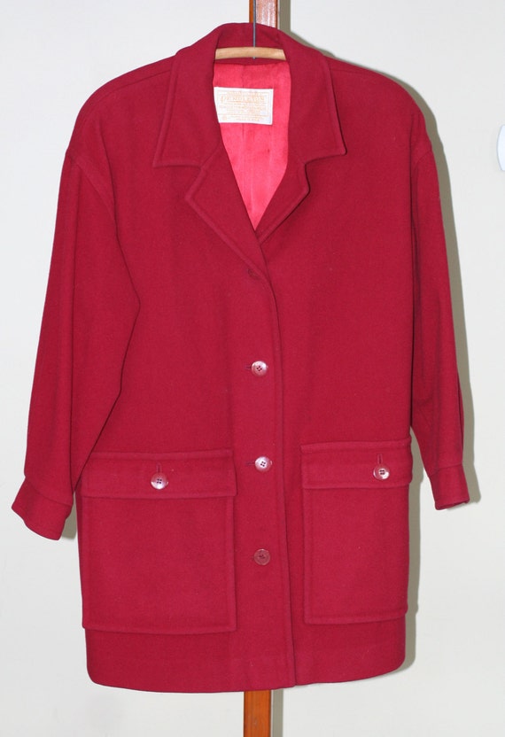vintage ladies pendleton coat deep red size 10
