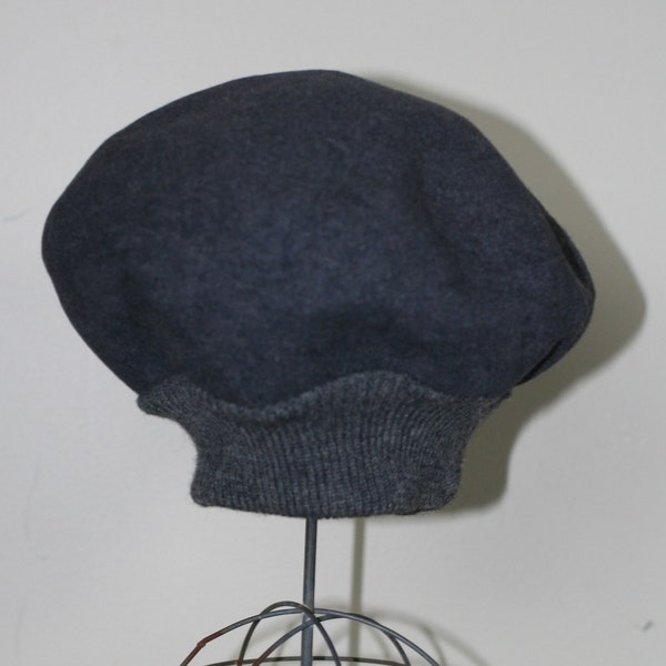 vintage grey felt beret by halston
