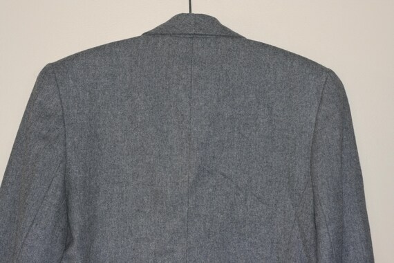 vintage Pendleton Gray Flannel Wool Double Breast… - image 8