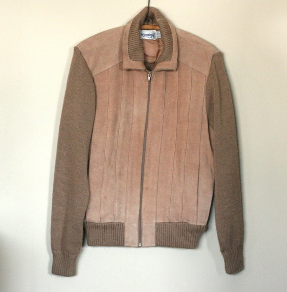 vintage suede knit size large by repage - image 1