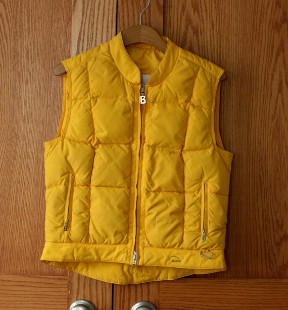 Vintage Bogner Yellow Puffer Vest Women's Size 12/XL