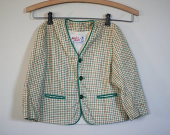 vintage toddler jacket by weather winky corduroy plaid