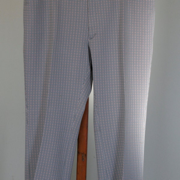 vintage men's haggar pants tan brown rust polyester 42W