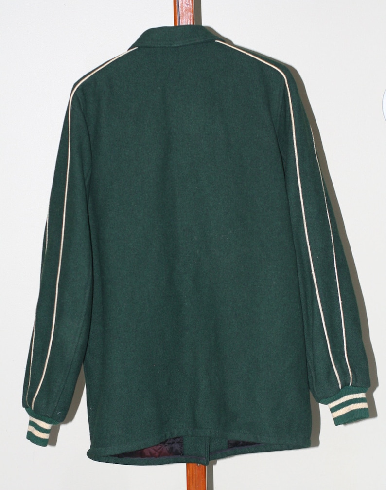 Vintage green wool ladies bowling jacket Etsy