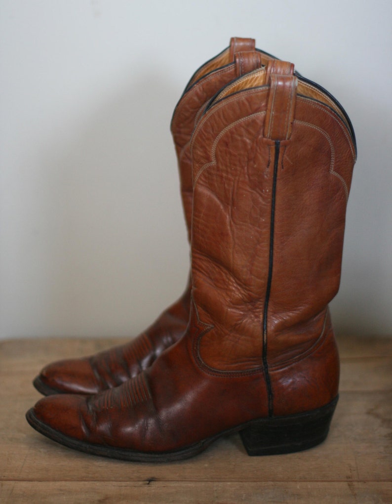 Vintage Tony Lama Cowboy Boots Mens Size 10B - Etsy