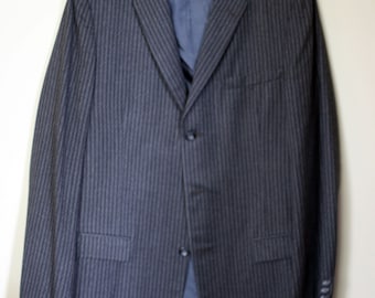 Vintage Wool Pinstripe Suit, Men's Size 40, Richman Brothers