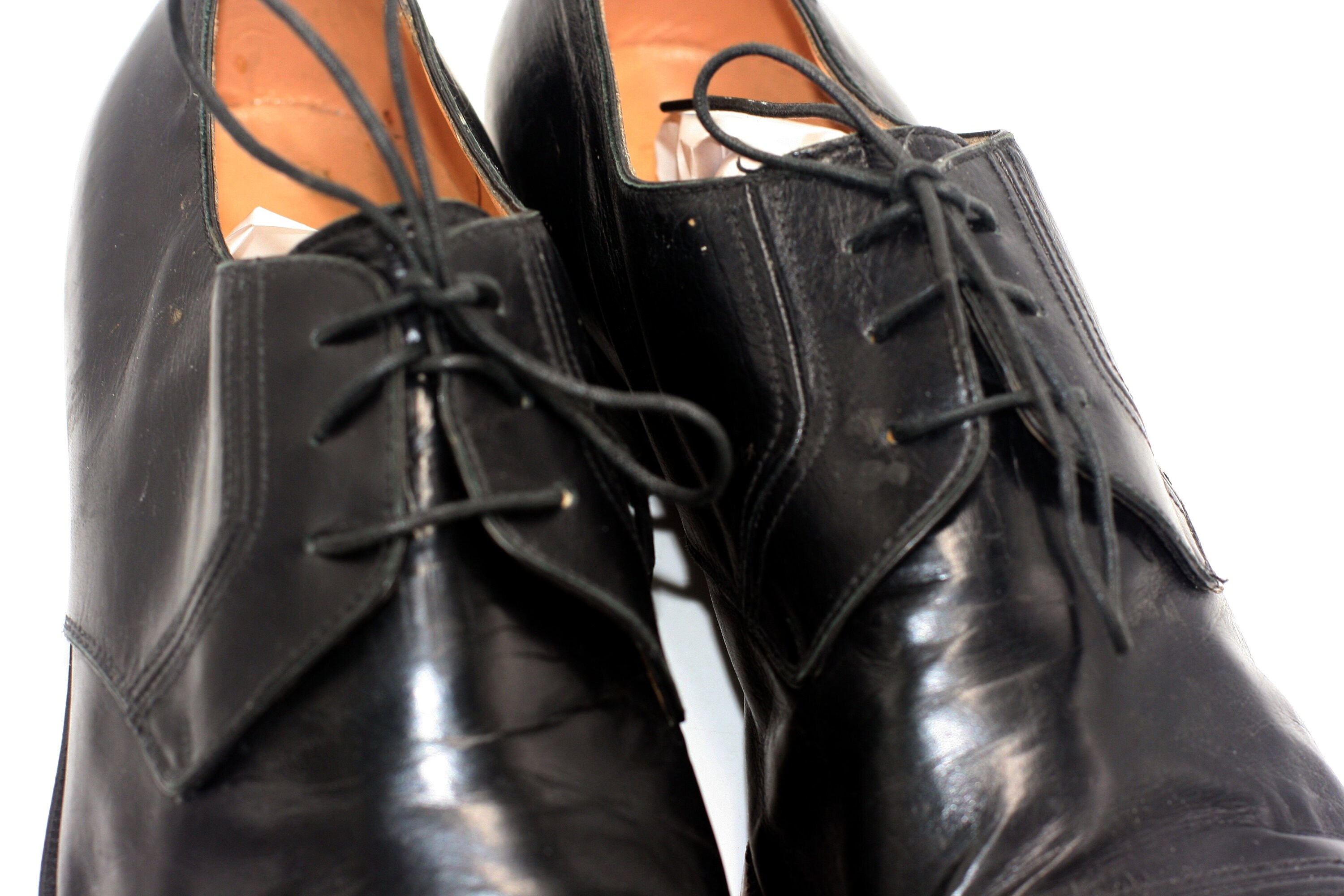 Vintage Gravati Black Leather Shoes Men Size 10.5M Made in  display picture 2