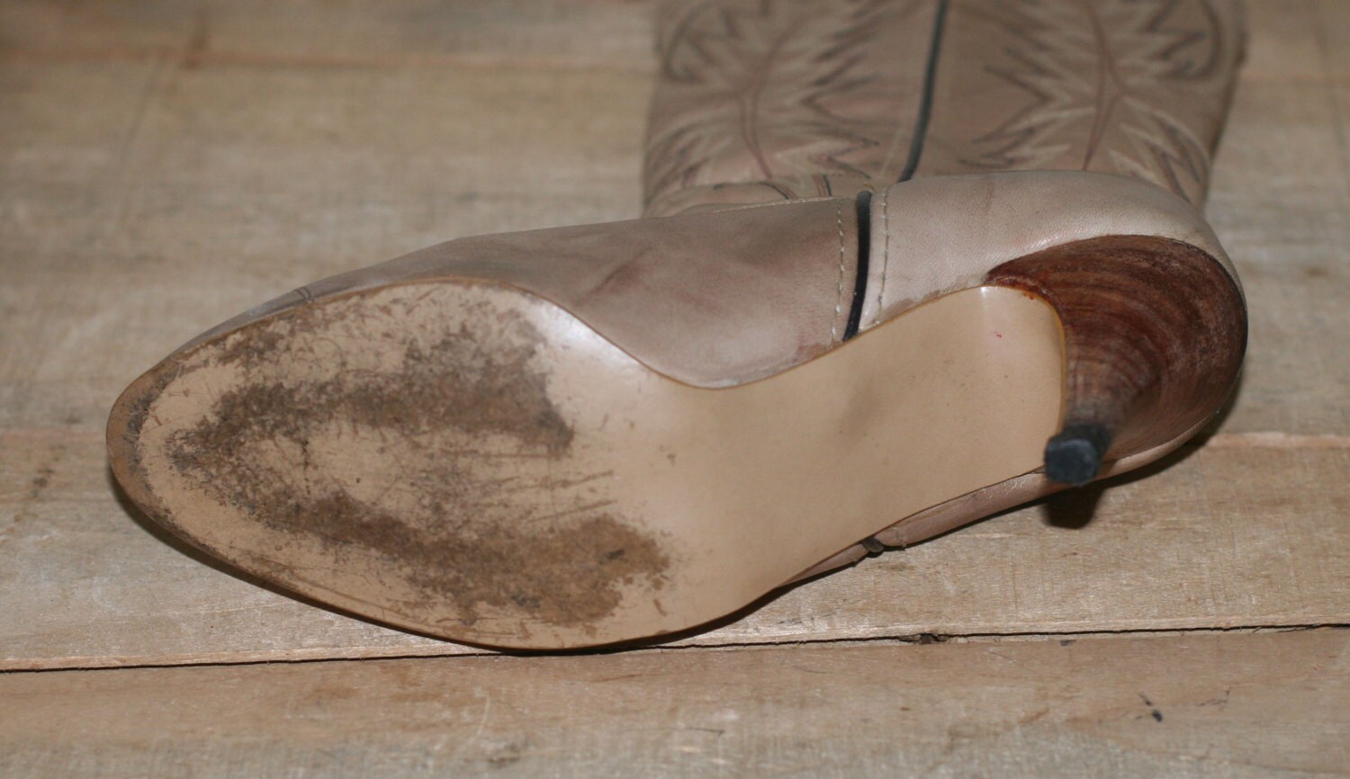 Vintage Women's High Heel Cowboy Boots by Jeenz Bootz Size