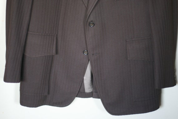 vintage brown polyester mens sport coat size 42 - image 2