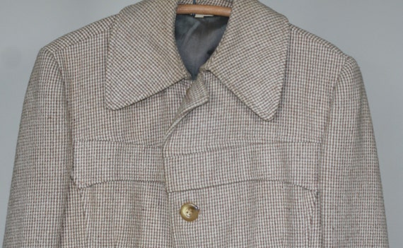 vintage mens wool full length coat - image 2