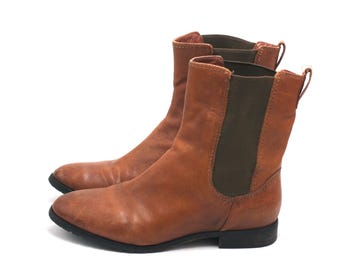 vintage Cole Haan Brown Leather Ankle Boots Women's Size