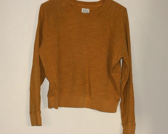 vintage J. Crew Mustard Sweat Shirt Womens size M