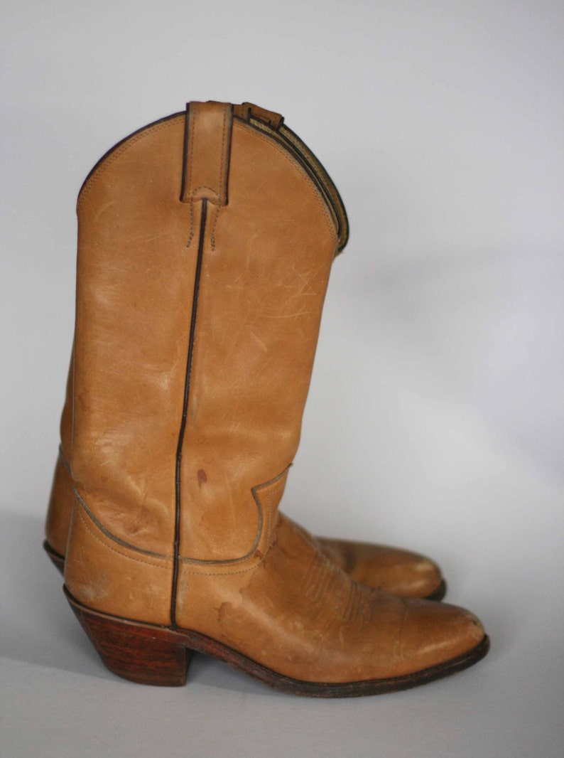 Vintage Justin Cowboy Boots Men's Size 6.5D Etsy