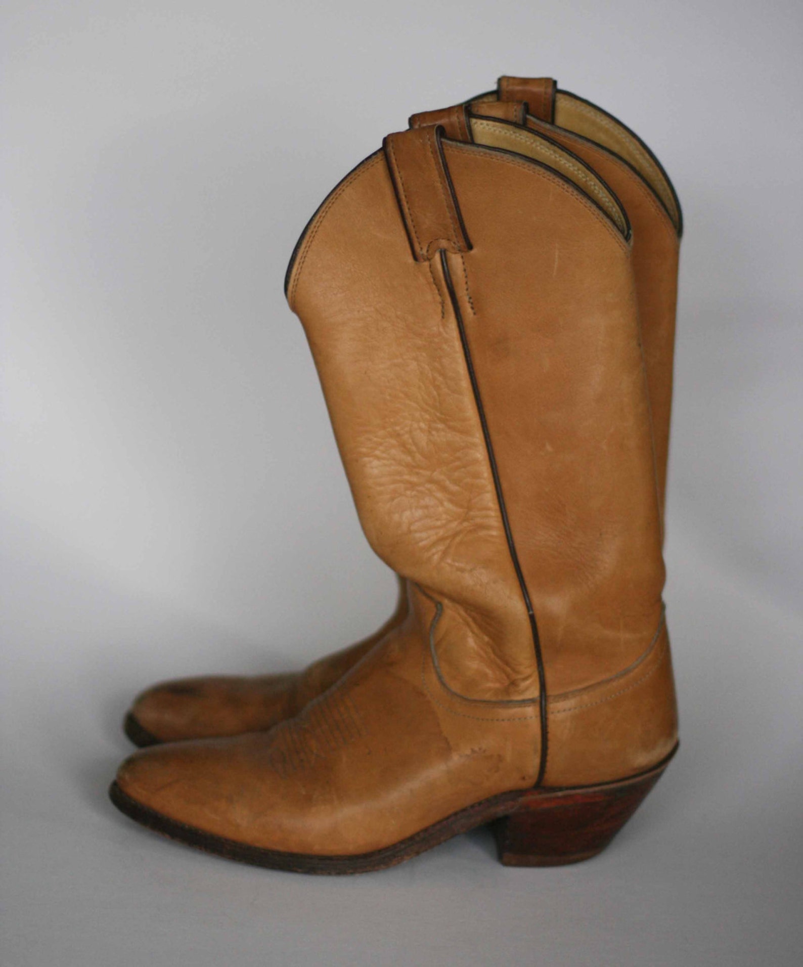 Vintage Justin Cowboy Boots Men's Size 6.5D - Etsy