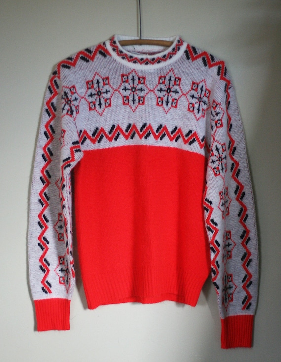 vintage ugly christmas sweater snowflake sweater