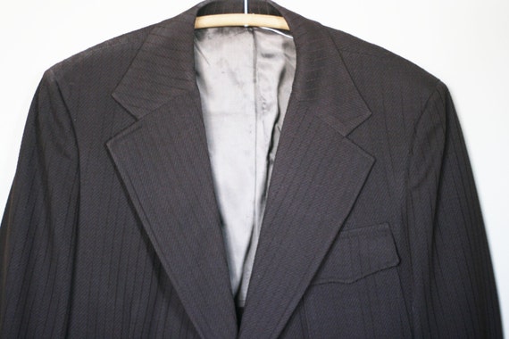 vintage brown polyester mens sport coat size 42 - image 3