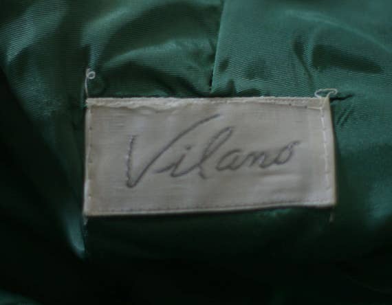 vintage vilano green and navy dress mod style 196… - image 5