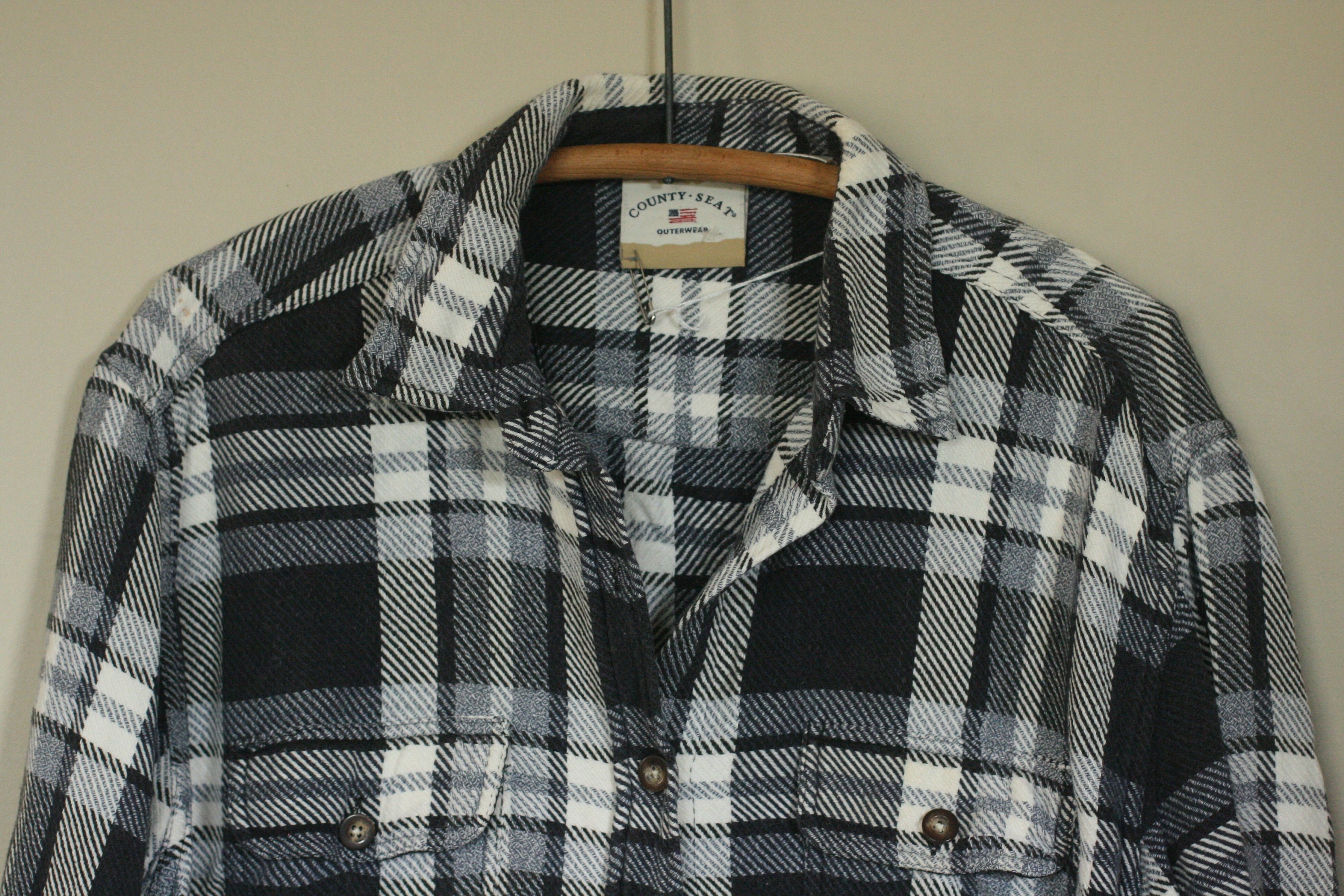 Vintage County Seat Men's Plaid Cotton Shirt Size XL - Etsy Vintage County Seat Men's Plaid Cotton Shirt Size XL - Etsy
