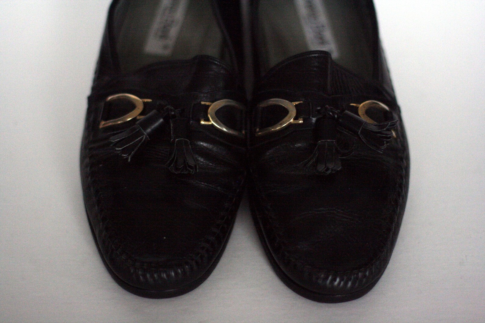 Vintage lorenzo banfi black leather shoes mens size 11M made | Etsy