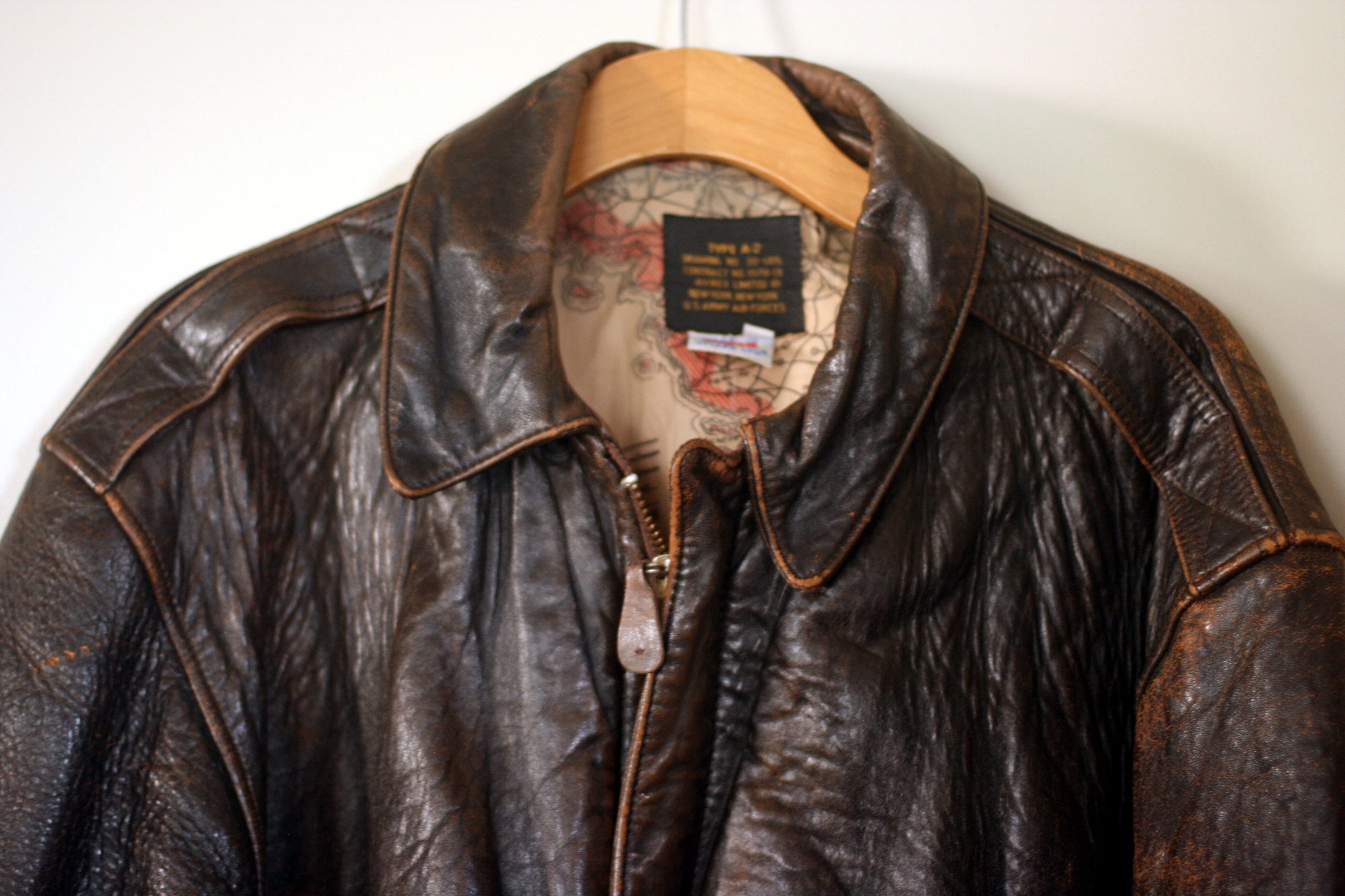 Vintage Avirex Brown Leather Type A2 Flight Jacket/mens Size - Etsy