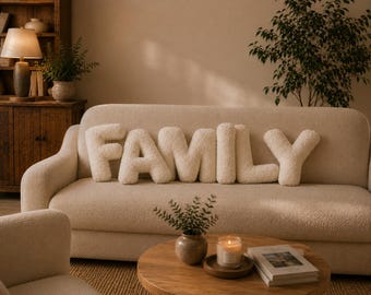 Monogrammkissen, personalisiertes Buchstabenkissen, Kissen mit individuellem Alphabet, Kissen mit Initialen, Kinderzimmerdeko, Geschenk zur Babyparty