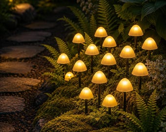 Solar-Pilz-Gartenleuchten, Lichterketten für den Außenbereich, wasserdichte Gartenwegleuchten, zauberhafte Gartendekoration, LED-Landschaftsbeleuchtung