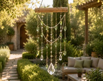 Kristallblatt-Sonnenfänger, Gartendeko im Landhausstil, Hängender Regenbogenmacher, Botanische Fenster- und Terrassendekoration