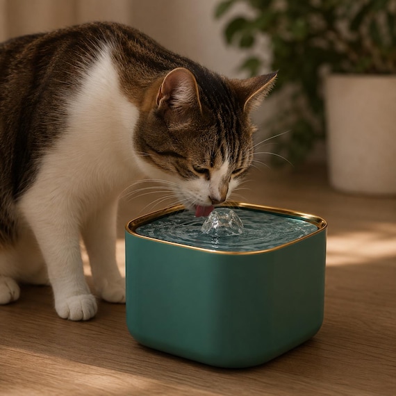 Cat Water Fountain, Automatic Pet Water Fountain, Ultra Quiet Filtered Water Dispenser for Cats & Small Dogs