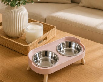 Erhöhter Hundenäpf, Hundenapfständer, Futterautomat, Geschenkidee für Hunde, Welpenzubehör, Haustieraccessoires, Moderner Hundenäpf