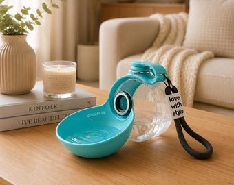 Tragbare Hunde-Trinkflasche, faltbarer Wasserspender für Hunde, Reise-Trinknapf für Hunde, auslaufsichere Haustier-Trinkflasche, Hunde-Wanderzubehör