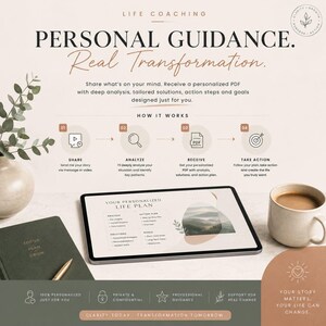 1:1 Life Coaching Session, Personalized Life Plan PDF ,Personal Growth Guidance