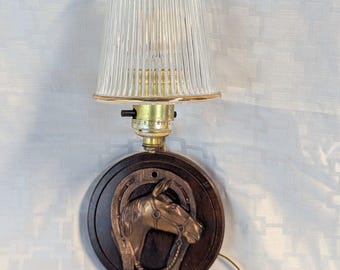 VTG Copper Horse Head Sconce-Choice of shades