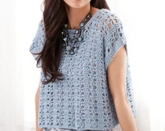 Crochet Summer Top Pattern, Lightweight Women's Tank, Boho Fashion (PDF Download)