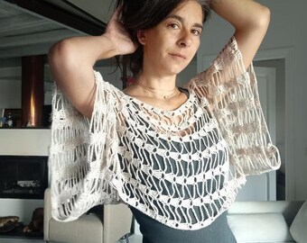 Flaminia-patroon gehaakte top pdf, tutorial elegante zomer boho crop top (directe download)