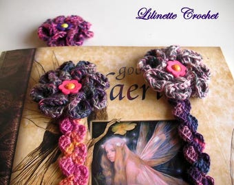 Floral Crochet Pattern PDF, Bookmark Headband Bracelet Tutorial (Instant Download)