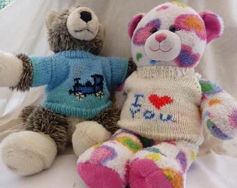 Toy Knitting Pattern PDF, Pullover Vest for Teddy Bears, Dolls, Stuffed Animals (Digital Download)
