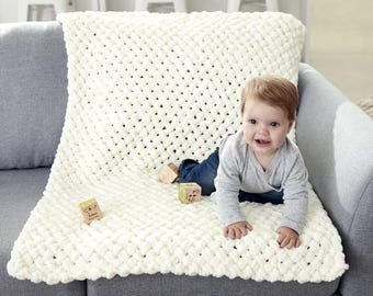 Criss Cross Crochet Baby Blanket Pattern (PDF Download)