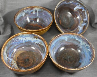 Handmade Ceramic Stoneware Celestial Bowl: Stars in the Nebula