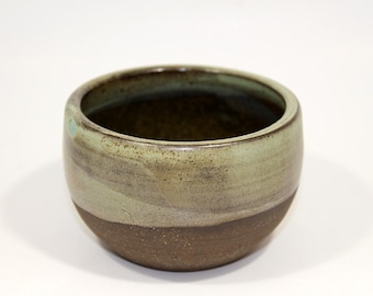 Small Handmade Green Cottage Chic Ceramic Bowl