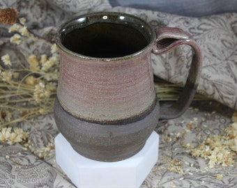 Slate Purple Black Stoneware Pint Mug