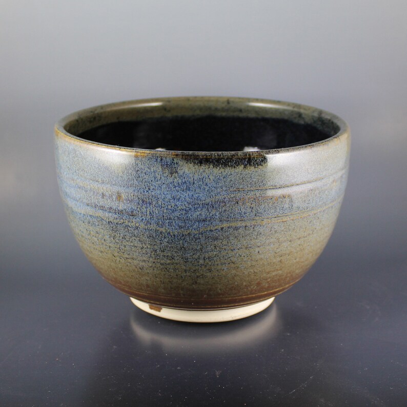 Rainy Day Glossy Ceramic Stamped Large Ceramic Bowl