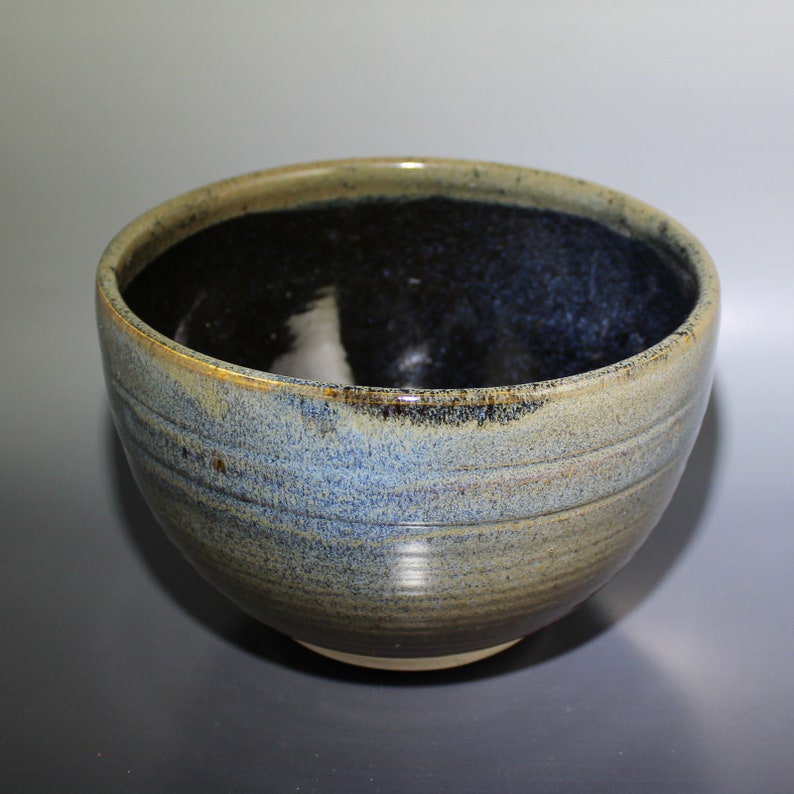 Rainy Day Glossy Ceramic Stamped Large Ceramic Bowl