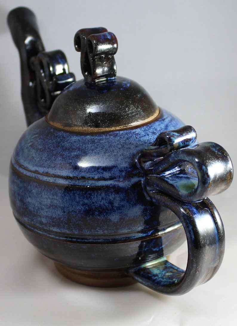 Handmade Ceramic Clay Aurora Glaze Teapot