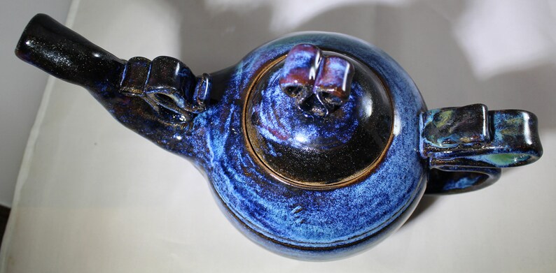 Handmade Ceramic Clay Aurora Glaze Teapot